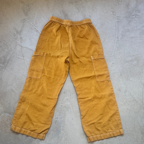 Gap kids linen Blend hand dyed tumeric tone ochre Cargo Pants size 10 EUC - Picture 4 of 4